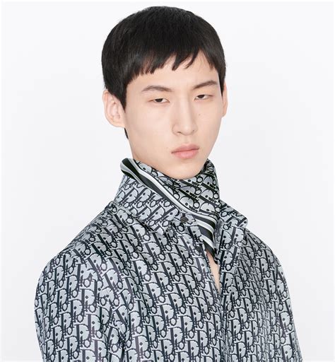 dior oblique bandana|Bandana Black and White Dior Oblique Kasuri Silk .